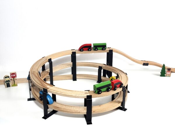 Spiral Pillar for Wooden Train Compatible Brio, Hape, Ikea, Playtive, Bigjigs